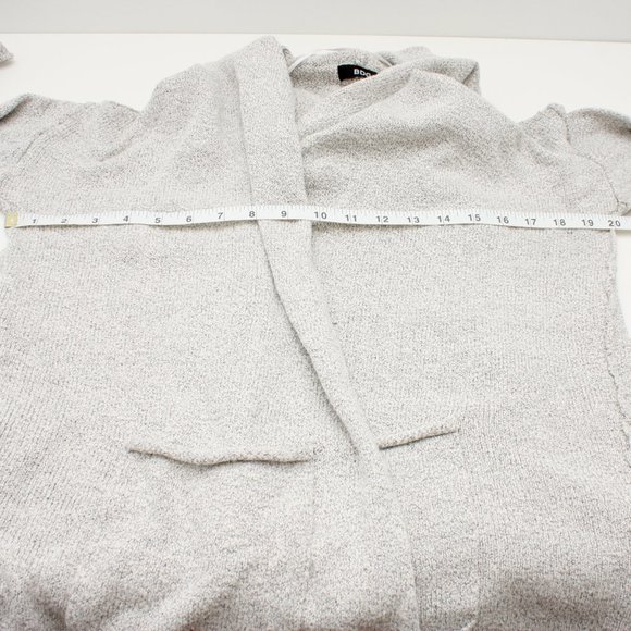 BDG Women's Hooded Knit Open Cardigan Gray Small with Pockets - Picture 6 of 6